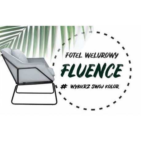 Step into Design Fotel welurowy FLUENCE szary 25073-s