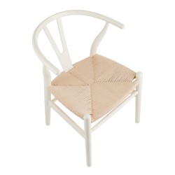  Moos Home Krzesło BONBON biało naturalne rattanowo jesionowe MH-002CH-WN