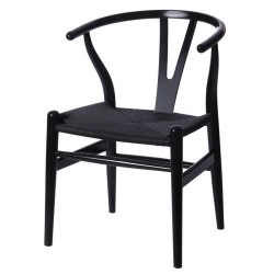  Moos Home Krzesło BONBON czarne rattanowo jesionowe MH-002CH-BB