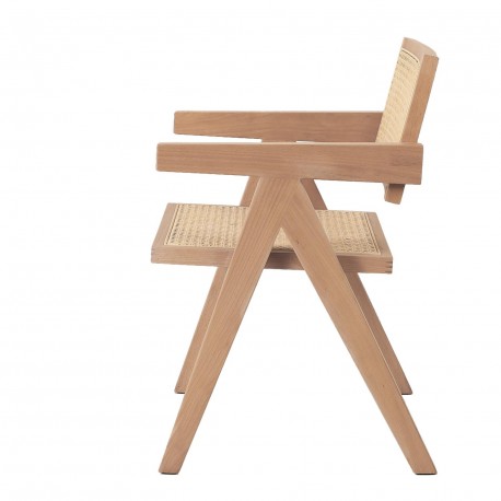 Step into Design Krzesło BOHO drewniane w kolorze naturalnym z podłokietnikami MH-011CH-NN