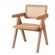 Step into Design Krzesło BOHO drewniane w kolorze naturalnym z podłokietnikami MH-011CH-NN