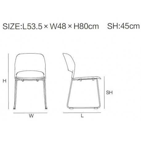 Step into Design Krzesło TIPICO biało czarne MH-013CH-BW