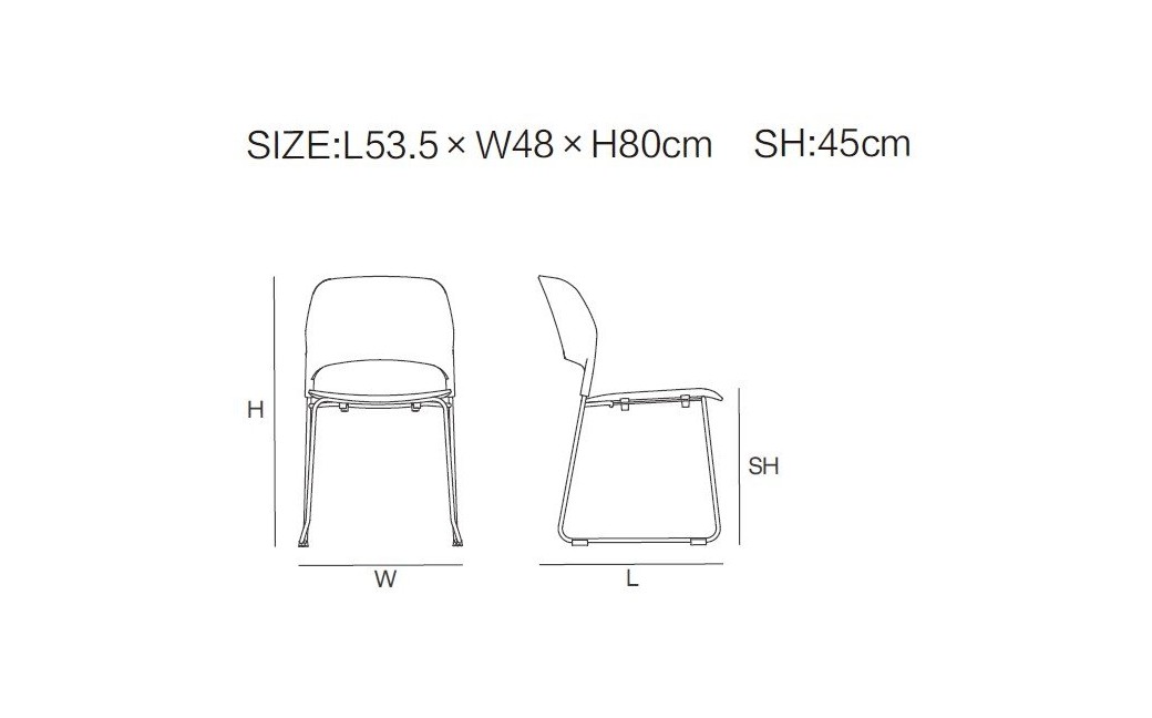 Step into Design Krzesło TIPICO czerwono czarne MH-013CH-BR