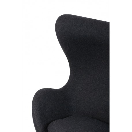 King Home Fotel EGG CLASSIC ciemny szary.5 - wełna, podstawa aluminiowa (JH-026.C.SZARY.5)