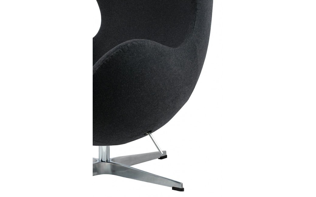 King Home Fotel EGG CLASSIC ciemny szary.5 - wełna, podstawa aluminiowa (JH-026.C.SZARY.5)