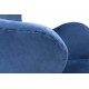 King Home Fotel EGG CLASSIC VELVET granatowy - welur, podstawa aluminiowa (JH-026.DBLUE.108)