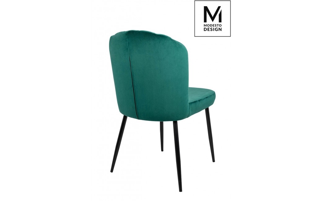MODESTO krzesło RANGO zielone - welur, metal (HB-01.GREEN)