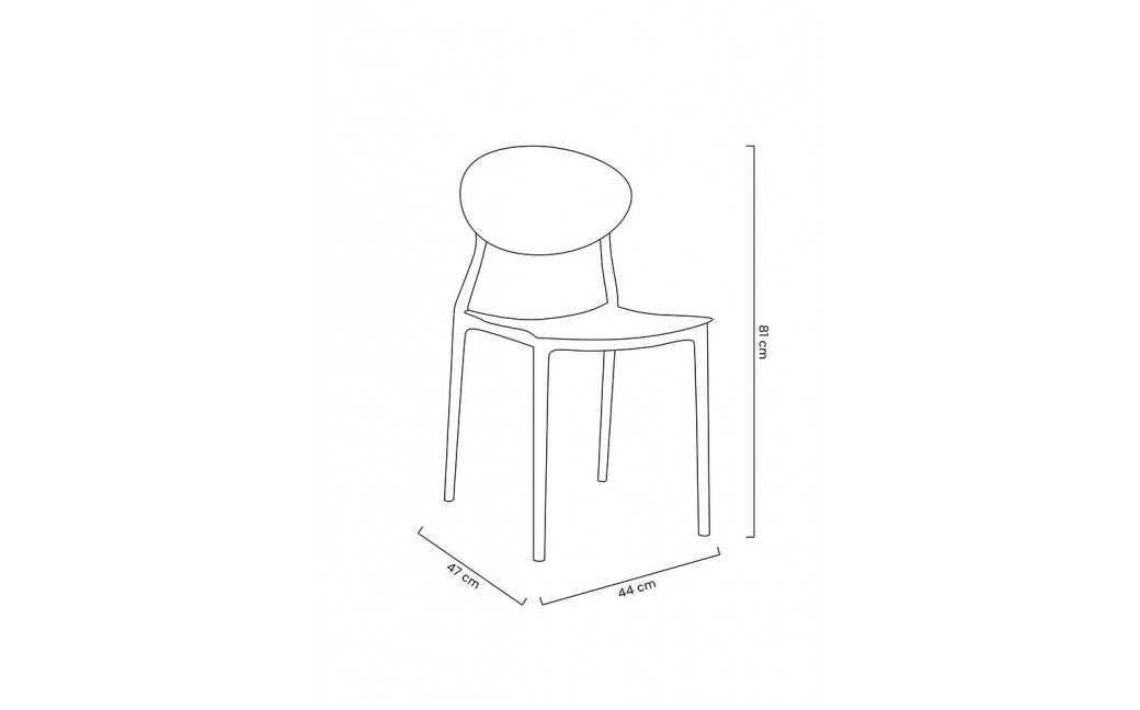 MODESTO krzesło FLEX szare - polipropylen (C1066.GREY)