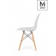 MODESTO krzesło DSW białe - podstawa bukowa (C1021B.WHITE)