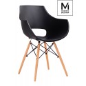 MODESTO fotel FORO czarny - podstawa bukowa (PW007.BLACK)