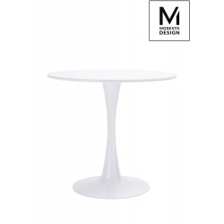 MODESTO stół TULIP FI 80 biały - MDF, podstawa metalowa (Y001.WHITE)