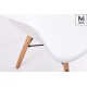 MODESTO fotel DAW DSW biały - polipropylen, nogi bukowe (C1025.WHITE)