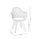 MODESTO krzesło ALBERT ARM czarne - polipropylen, ekoskóra, drewno bukowe (PW802.BLACK)