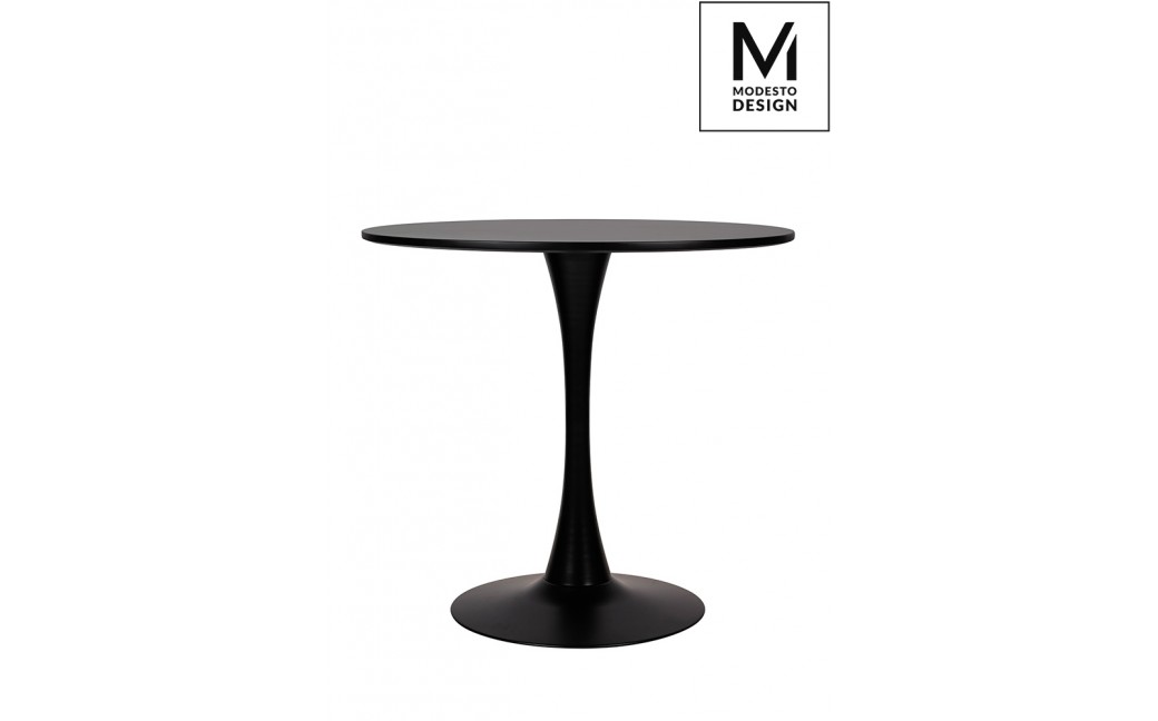 MODESTO stół TULIP FI 80 czarny - MDF, podstawa metalowa (Y001.BLACK)