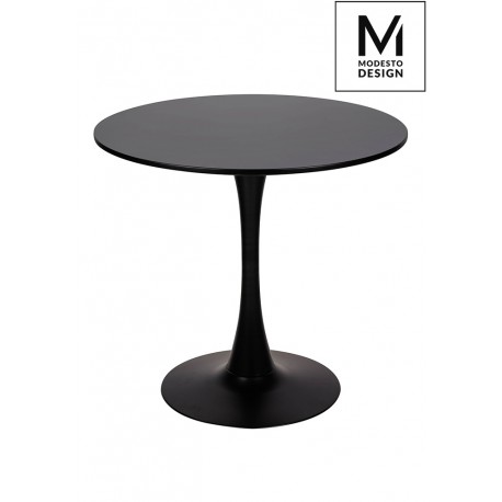 MODESTO stół TULIP FI 80 czarny - MDF, podstawa metalowa (Y001.BLACK)