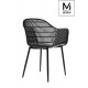 MODESTO krzesło BASKET ARM czarne - polipropylen (PW502T.BLACK)