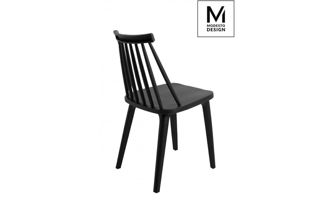 MODESTO krzesło RIBS BLACK czarne - polipropylen (PC-104S.BLACK)
