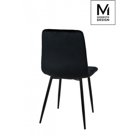 MODESTO krzesło CARLO czarne - welur, metal (J-06.BLACK)