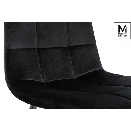 MODESTO krzesło CARLO czarne - welur, metal (J-06.BLACK)