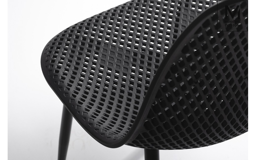 MODESTO krzesło TIVO czarne - polipropylen, metal (PM071H.BLACK)