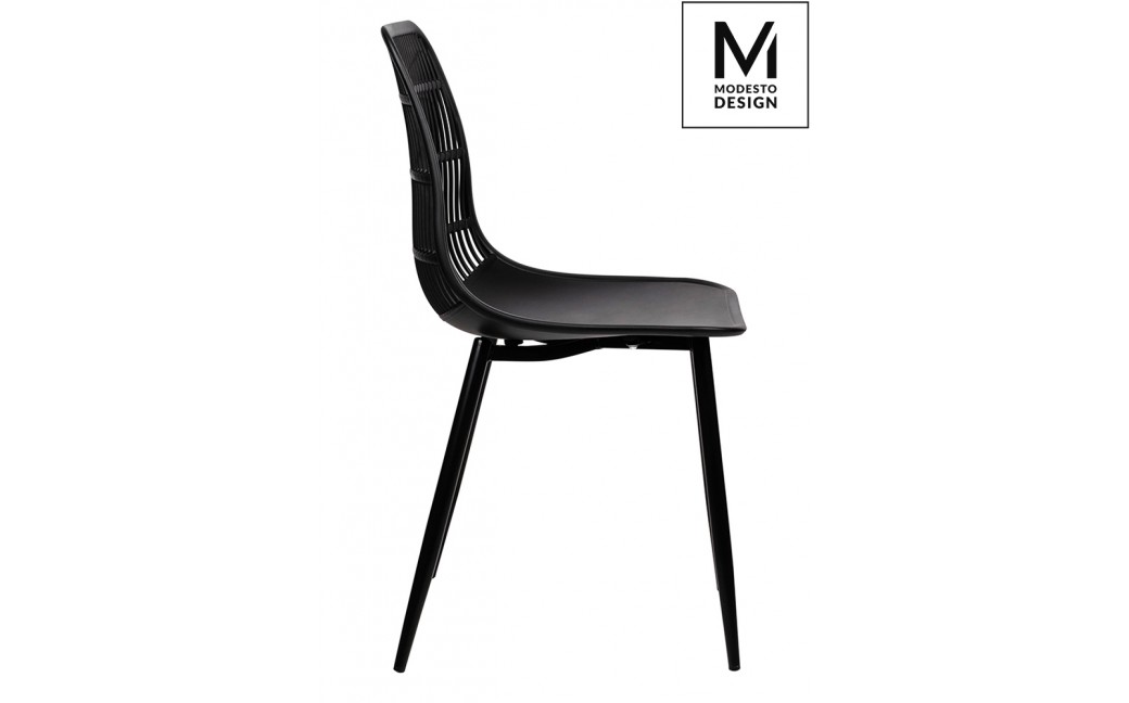 MODESTO krzesło BASKET czarne - polipropylen (PC601T.ALLBLACK)