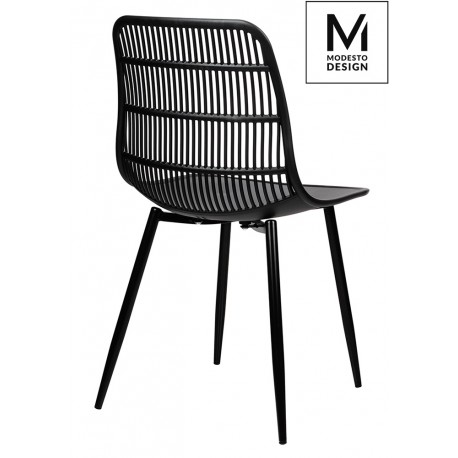 MODESTO krzesło BASKET czarne - polipropylen (PC601T.ALLBLACK)