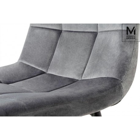 MODESTO krzesło CARLO ciemny szary - welur, metal (J-06.GREY)