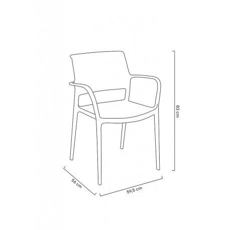 MODESTO krzesło PETRA czarne - polipropylen (1211-APC)