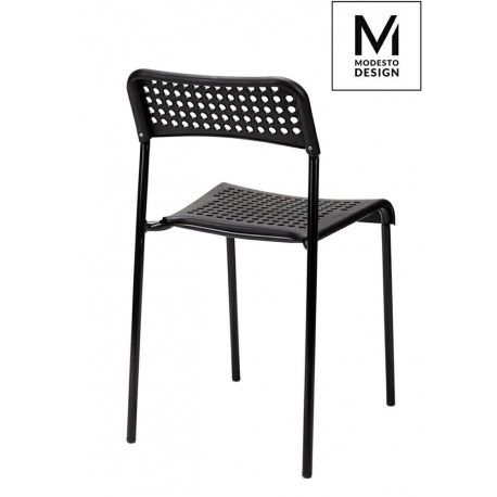 MODESTO krzesło DAVIS czarne - polipropylen, metal (PM055.BLACK)