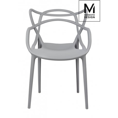 MODESTO krzesło HILO szare - polipropylen (C1034.GREY)