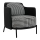 King Home Fotel VENICE BLACK czarny PU / pepitka (MSE011000336)