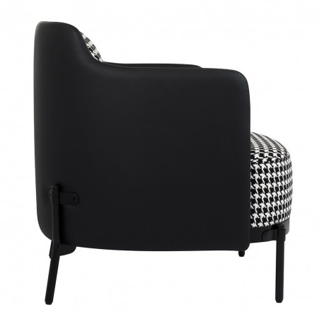 King Home Fotel VENICE BLACK czarny PU / pepitka (MSE011000336)