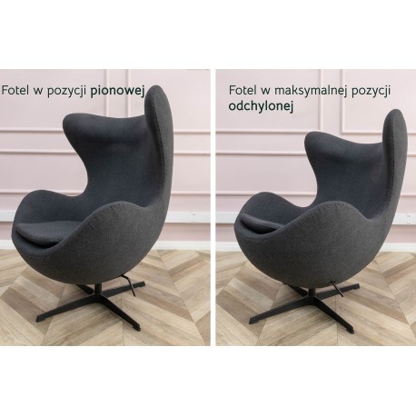 King Home Fotel EGG CLASSIC ciemny turkus.16 - wełna, podstawa aluminiowa (JH-026.C.TURKUS.16)