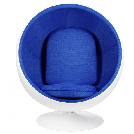 King Home Fotel BALL biało-niebieski - włókno szklane (JH-066.BLUE)