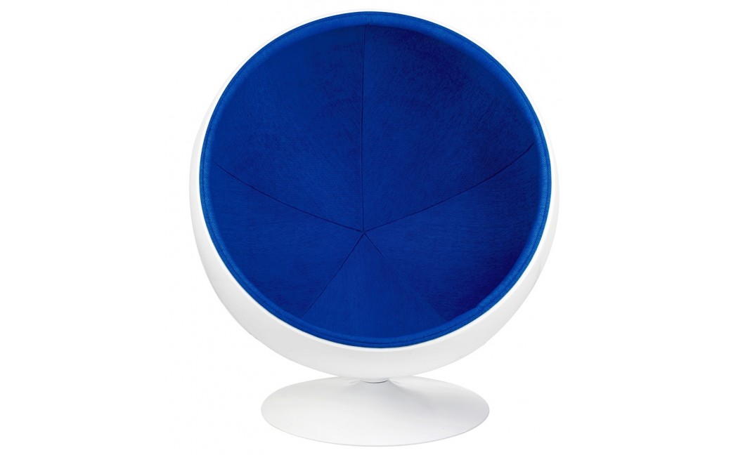 King Home Fotel BALL biało-niebieski - włókno szklane (JH-066.BLUE)