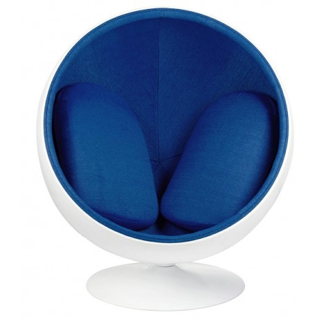 King Home Fotel BALL biało-niebieski - włókno szklane (JH-066.BLUE)