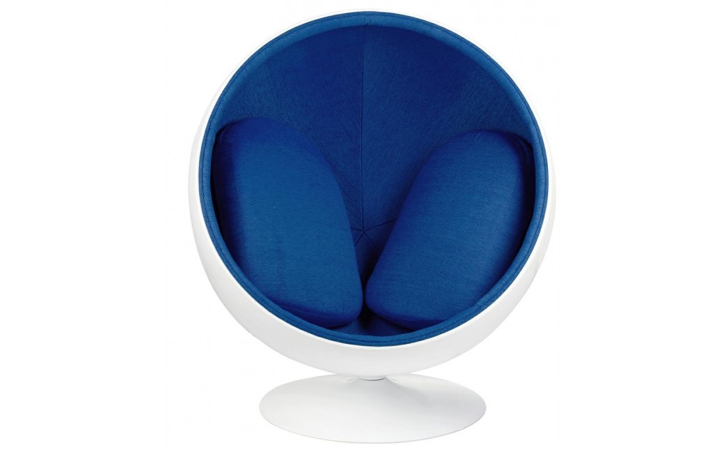 King Home Fotel BALL biało-niebieski - włókno szklane (JH-066.BLUE)