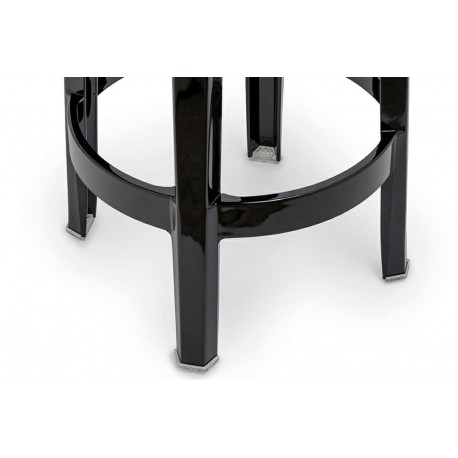 King Home Krzesło barowe CHARLES 65 czarne - poliwęglan (118-APC1.BLACK)