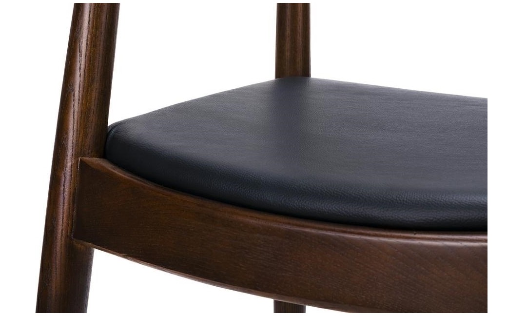 King Home Krzesło KENNEDY ciemnobrązowe - drewno jesion, ekoskóra (DC-604.DARK.BROWN)