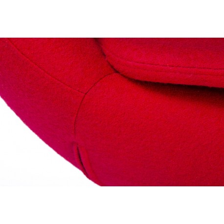 King Home Fotel EGG SZEROKI czerwony.1 - wełna, podstawa stal (KH1501100196)
