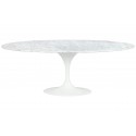 King Home Stół TULIP ELLIPSE MARBLE CARRARA biały - blat owalny marmurowy, metal (KH1501100126)