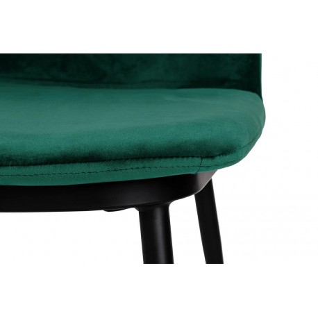 King Home Krzesło DIEGO zielone - welur, podstawa czarno złota (KH1201100122.GREEN)