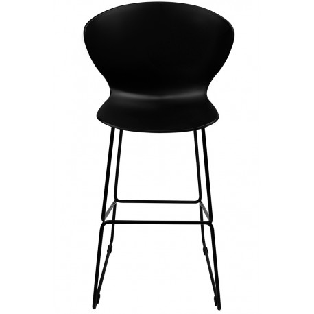 King Home Krzesło barowe ALI czarny - polipropylen, metal (318-CPP10B)