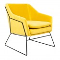 King Home Fotel EMMA VELVET żółty welur - podstawa metal czarna (MSE011000308.V20)