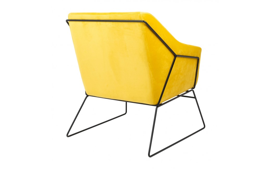 King Home Fotel EMMA VELVET żółty welur - podstawa metal czarna (MSE011000308.V20)