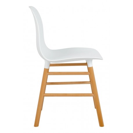 King Home Krzesło IKAR białe - polipropylen, drewno bukowe (DC-1662)