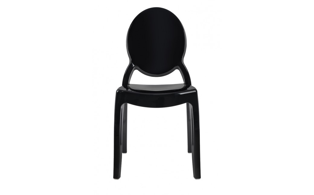 King Home Krzesło ELIZABETH czarne - poliwęglan (PC502.BLACK)