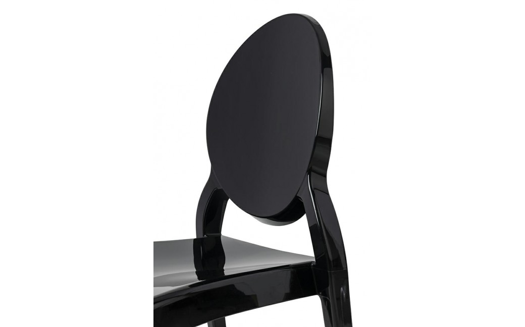 King Home Krzesło ELIZABETH czarne - poliwęglan (PC502.BLACK)