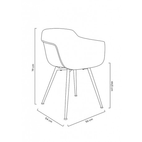 King Home Krzesło ECMO ARM beżowe (293-CPP3)