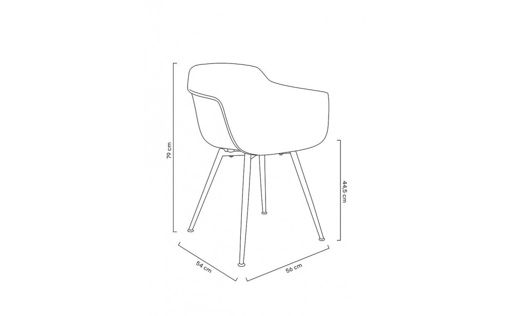 King Home Krzesło ECMO ARM beżowe (293-CPP3)